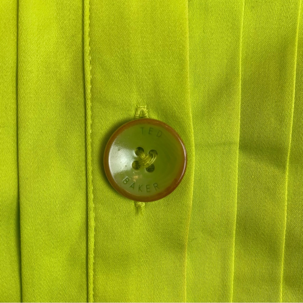 Ted Baker Sofia Ruffle Mini Dress Bright Green Size 4 - Picture 6 of 16